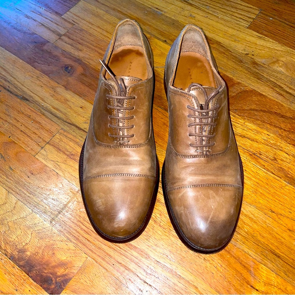 Zara brown shoes size 10